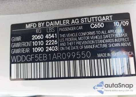 2010 Mercedes-Benz C 300 Luxury/Sport из США, поврежденный, VIN WDDGF5EB1AR099550